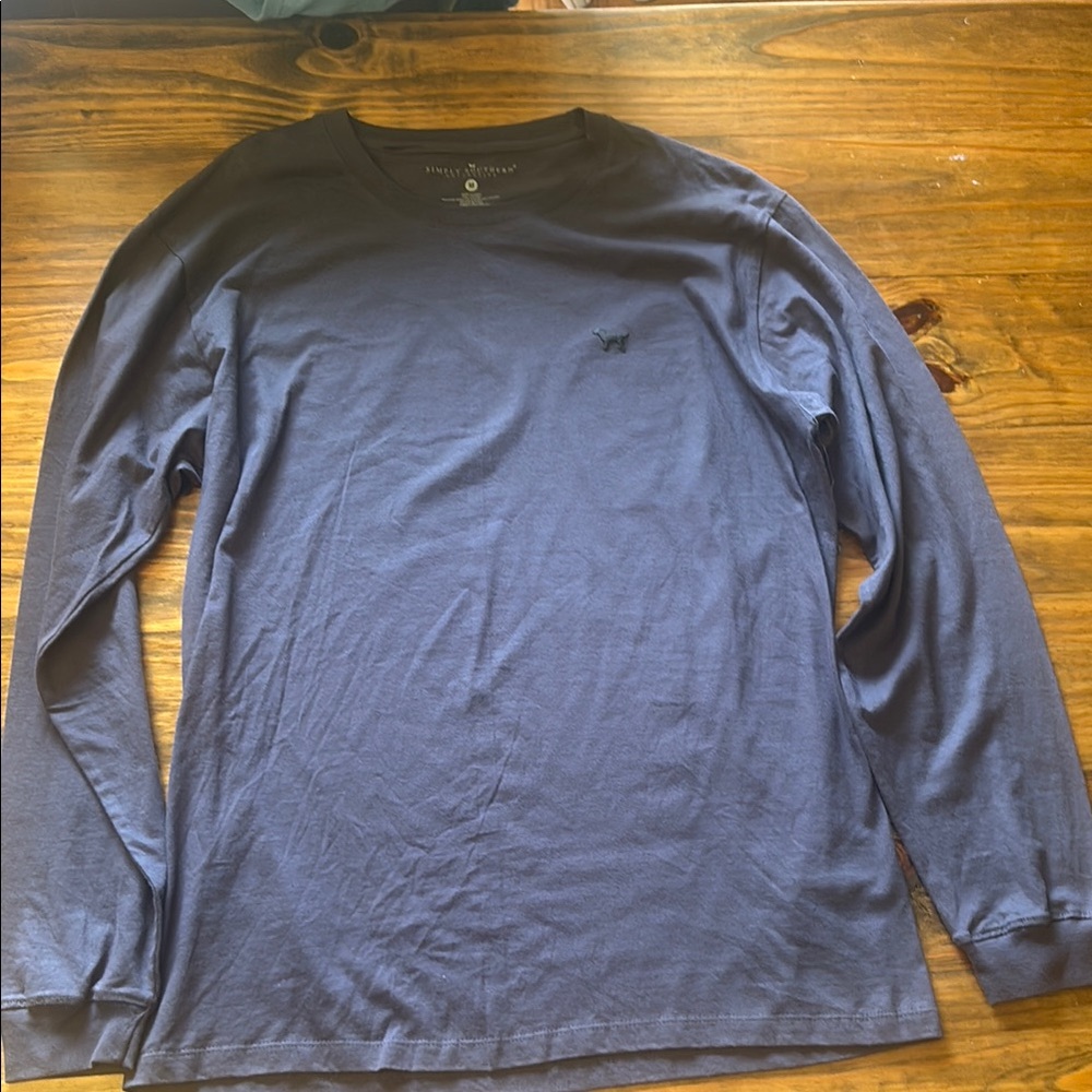 Simply Southern Men's Blue Long Sleeve Tee